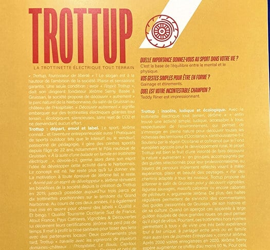 entreprendre-dans-le-sud-sportivement article presse trottup