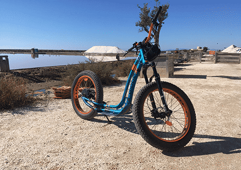 visite salin gruissan trottinette électrique