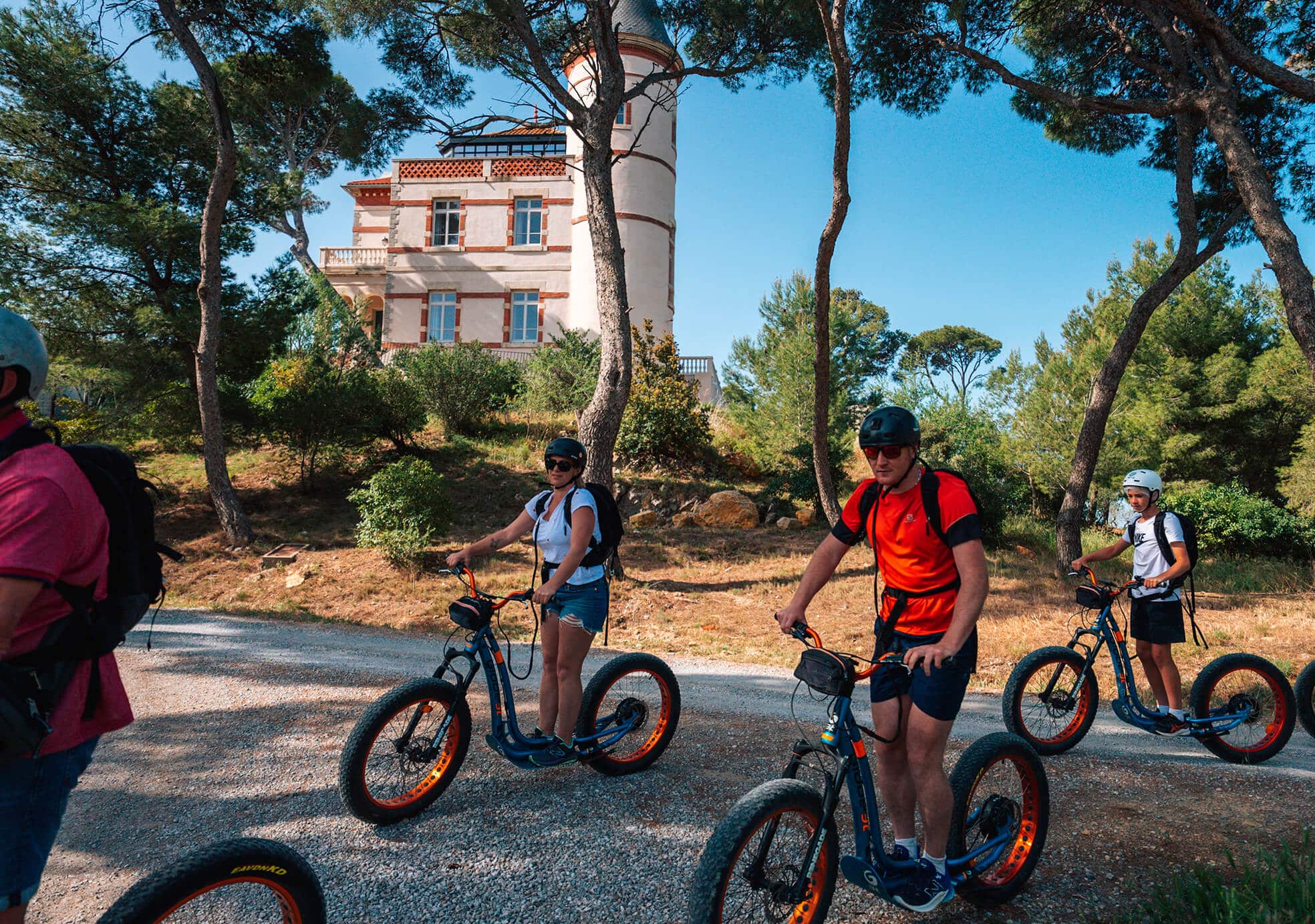 balade en trottinette électrique tout terrain au chateau capitoul
